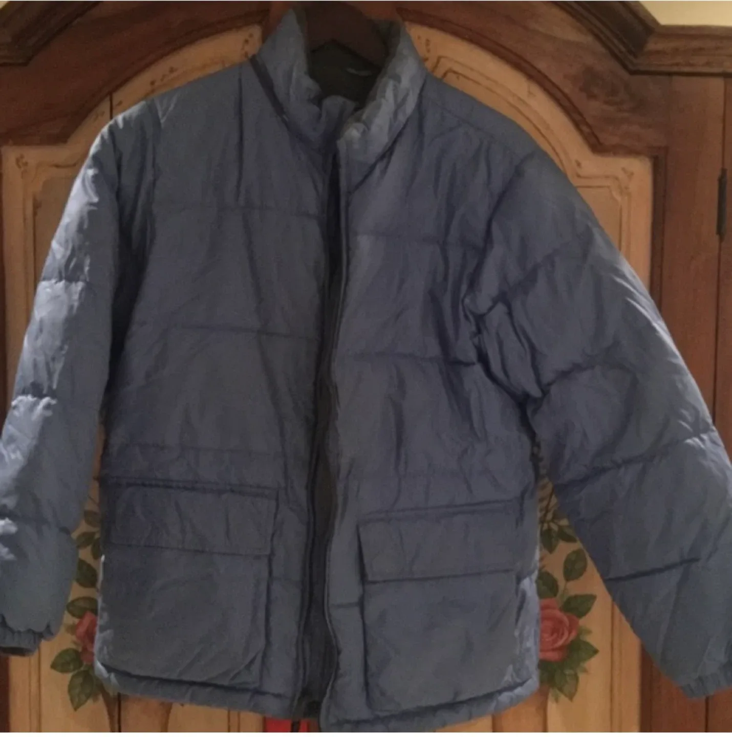 Lands' End Reversible Puffer Jacket - Size L (14-16) image indicator(4)
