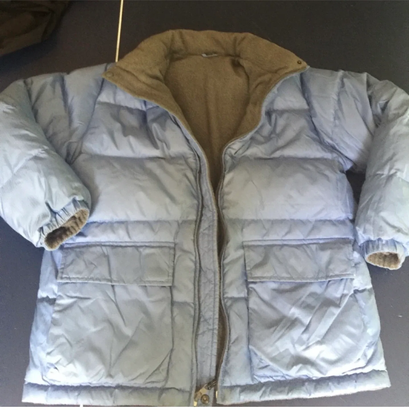 Lands' End Reversible Puffer Jacket - Size L (14-16)