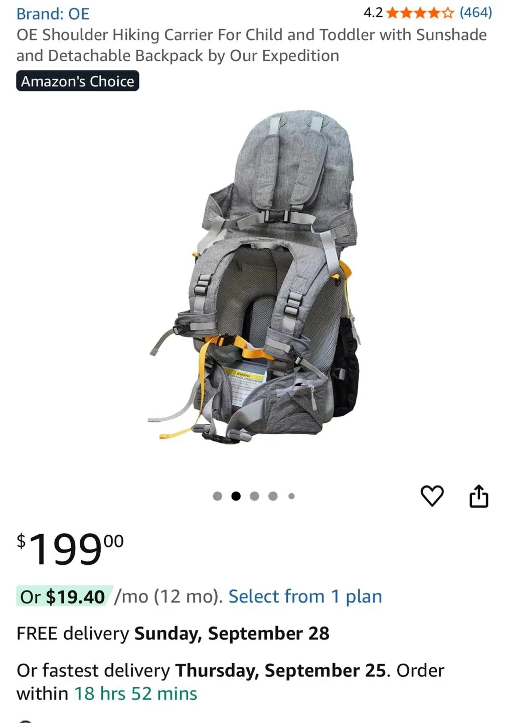 New! Our Expedition OE Hiking Carrier image indicator(3)