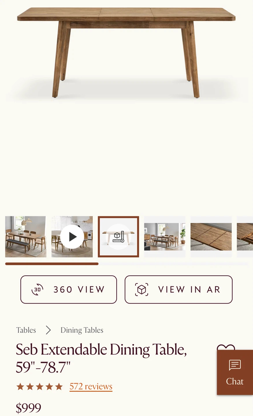 Castlery Seb Extendable Solid Wood Dining Table, 59-78.7" - photo 2