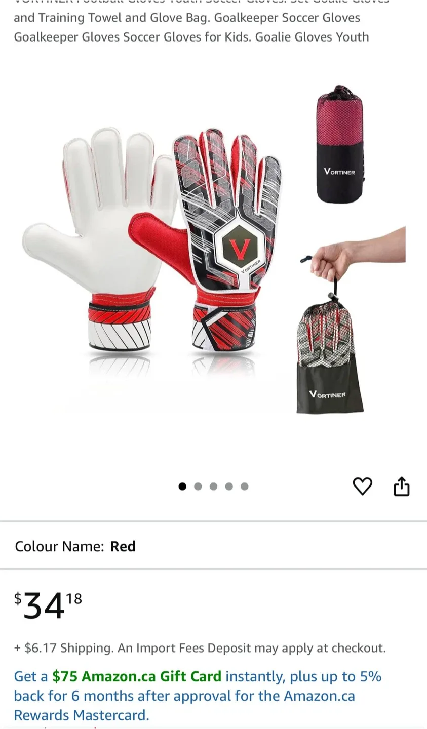New! Vortiner Youth Soccer Goalie Gloves image indicator(5)