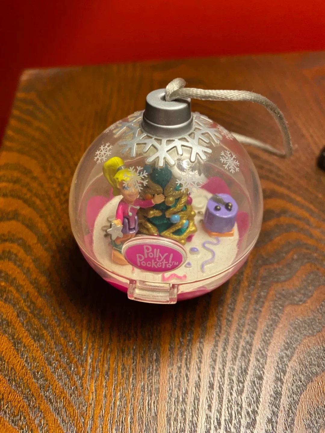 Vintage Polly Pocket Green Christmas Ball Ornament image indicator(2)