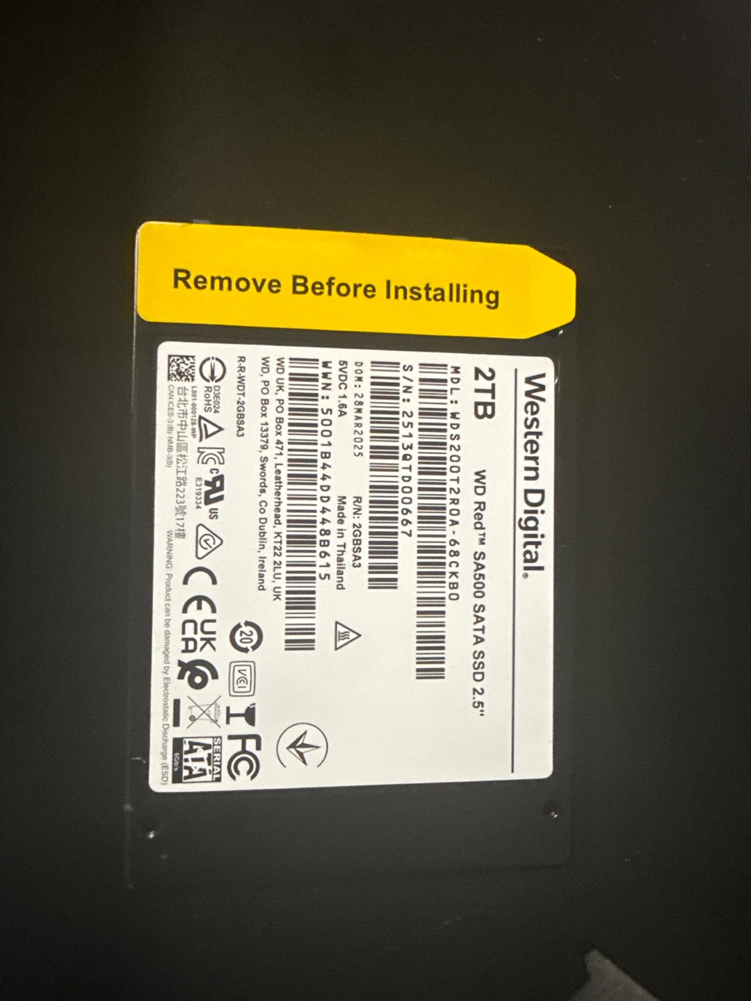 WD Red SA500 2TB SATA SSD - photo 2