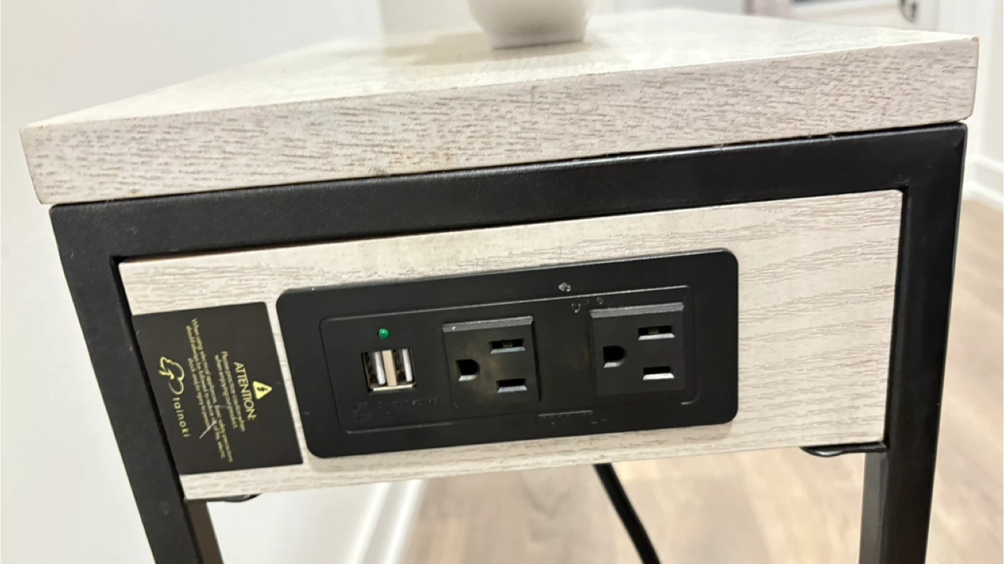 Plainoxl End Table with USB Ports - photo 4