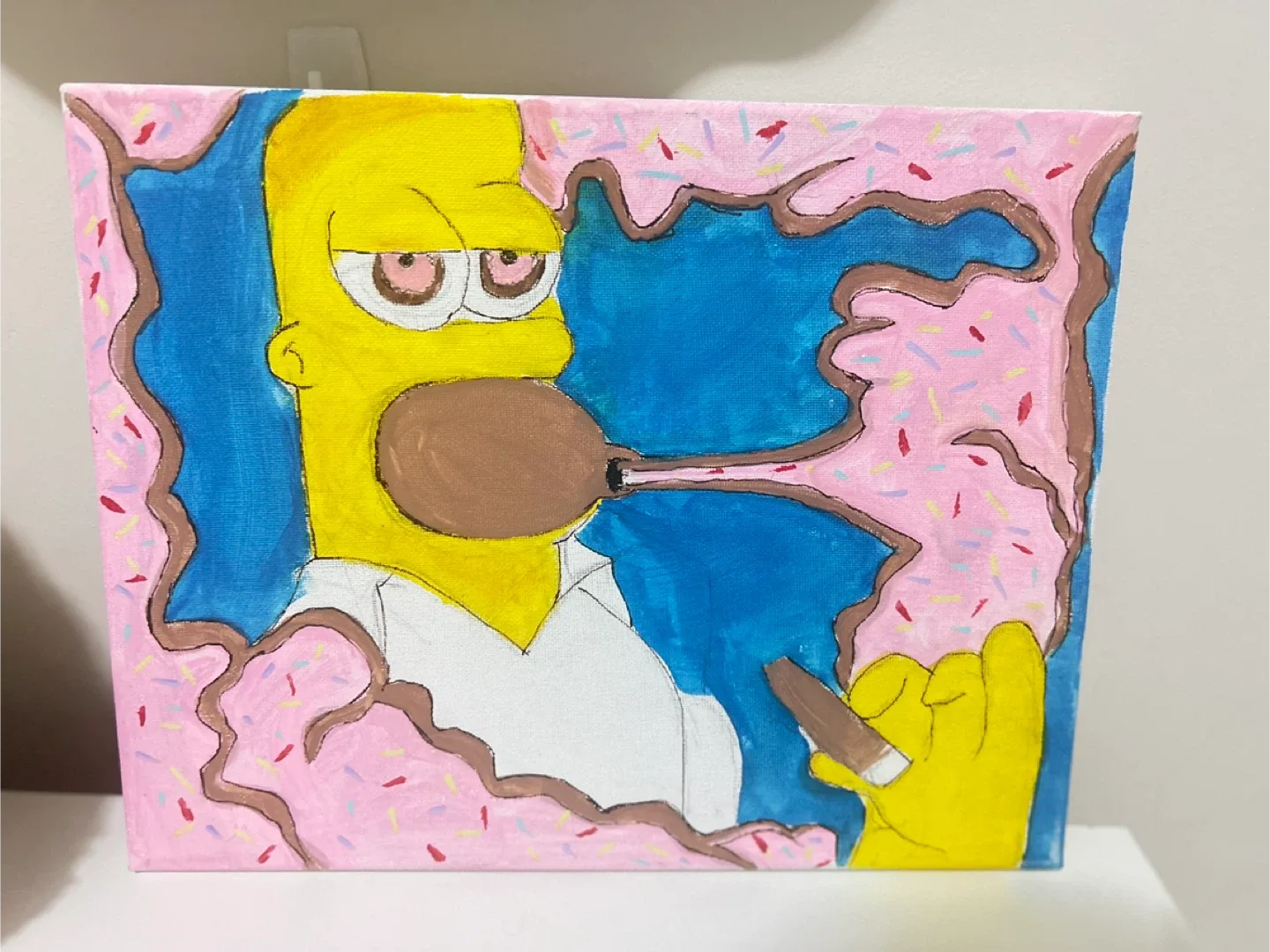 Homer simpson painting