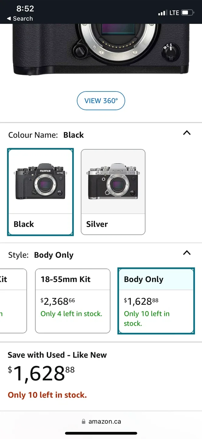 Fujifilm X-T3 Digital Camera - Black Noir image indicator(8)