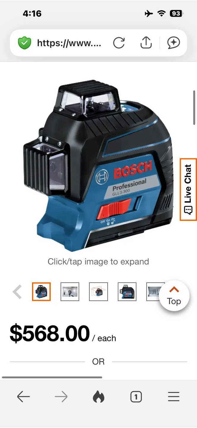 Bosch Professional GLL3-300 Laser Level image indicator(4)