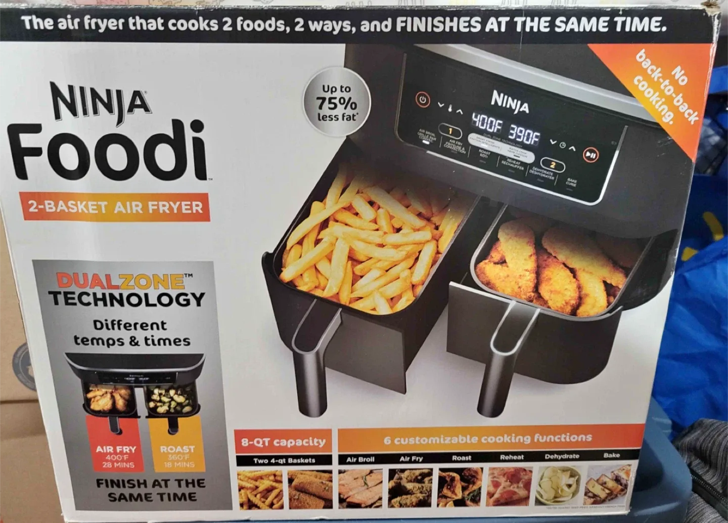 Ninja Foodi 2-Basket Air Fryer - Like New! image indicator(2)