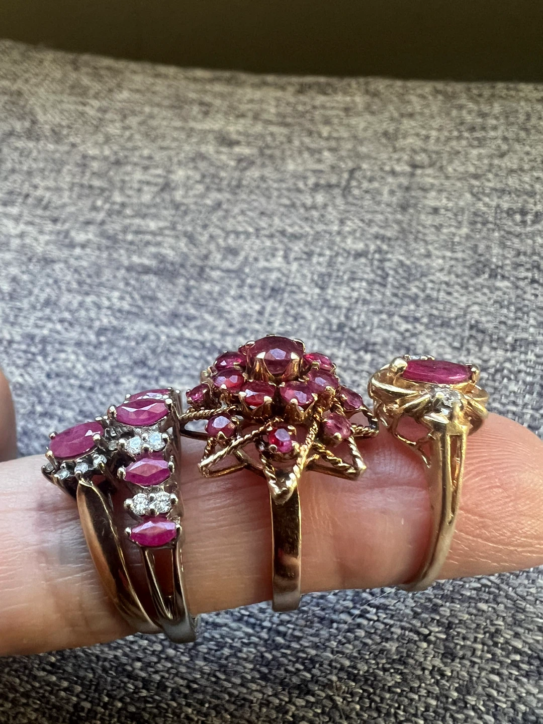 10-14 k Ruby and Diamond Rings - Size 4 to 6.5 - photo 3