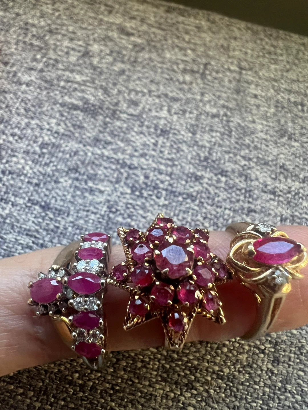 10-14 k Ruby and Diamond Rings - Size 4 to 6.5 - photo 2
