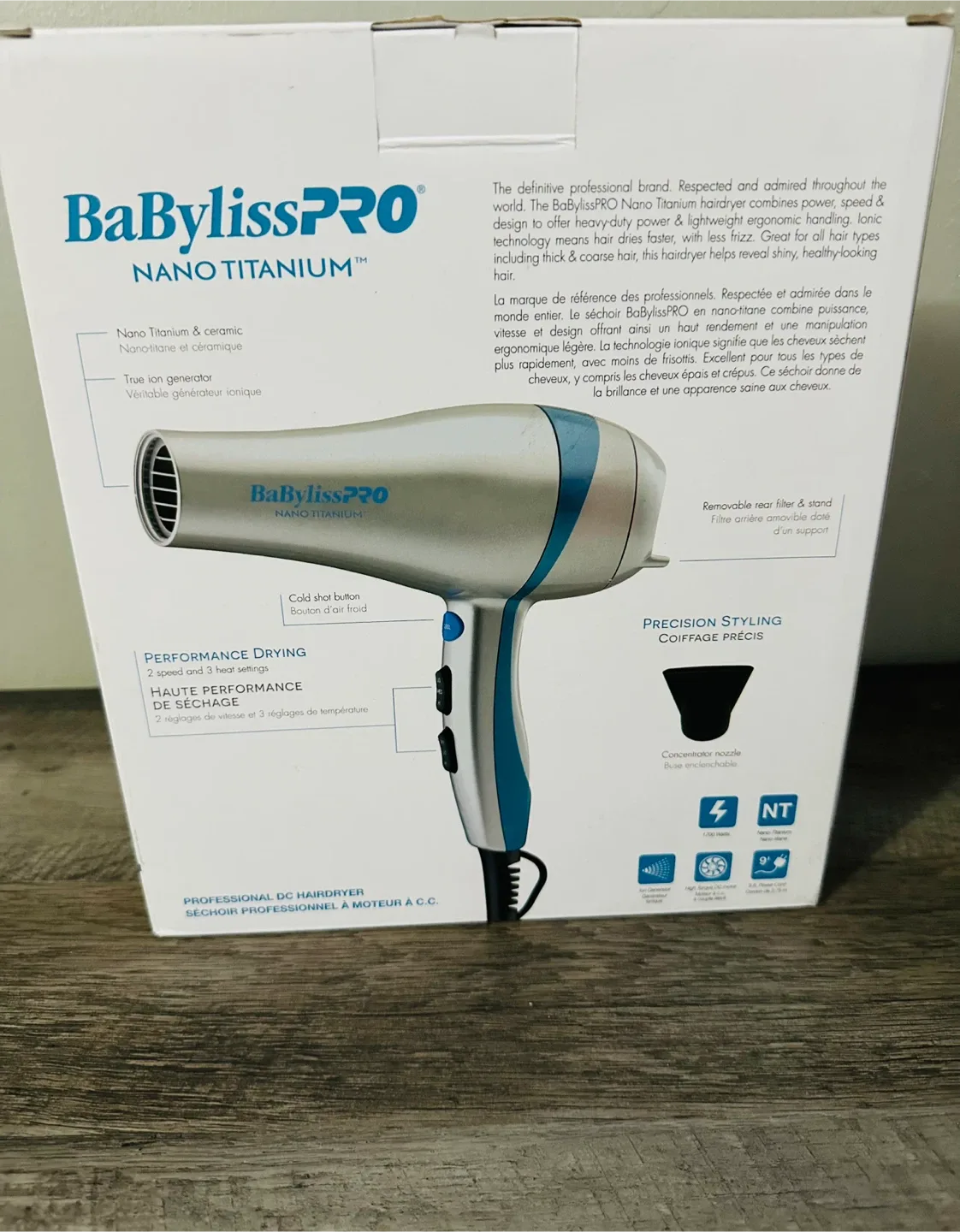 New! BaBylissPRO Nano Titanium Hairdryer