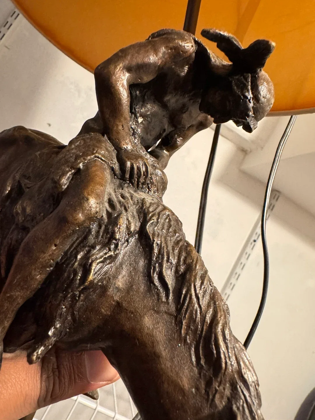 Brass ‘End of the trail’ vintage lamp image indicator(3)