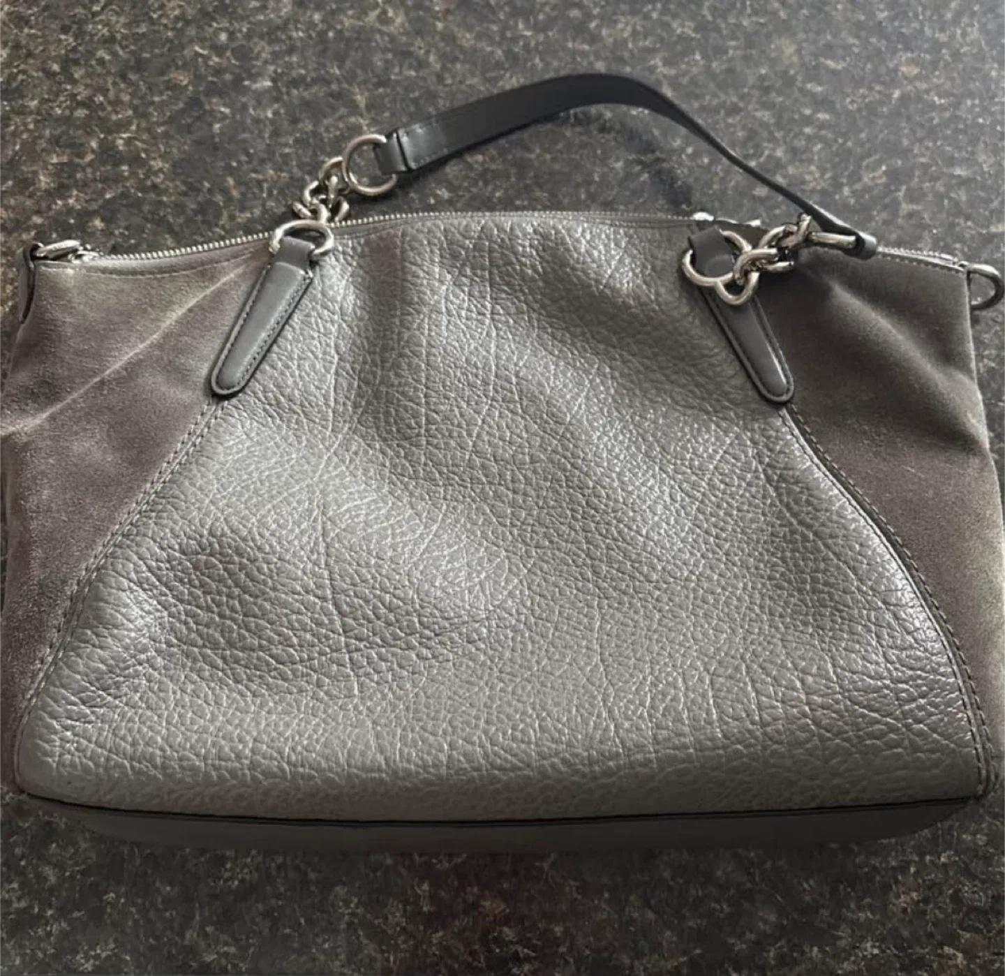 Coach Grey Leather Handbag image indicator(3)