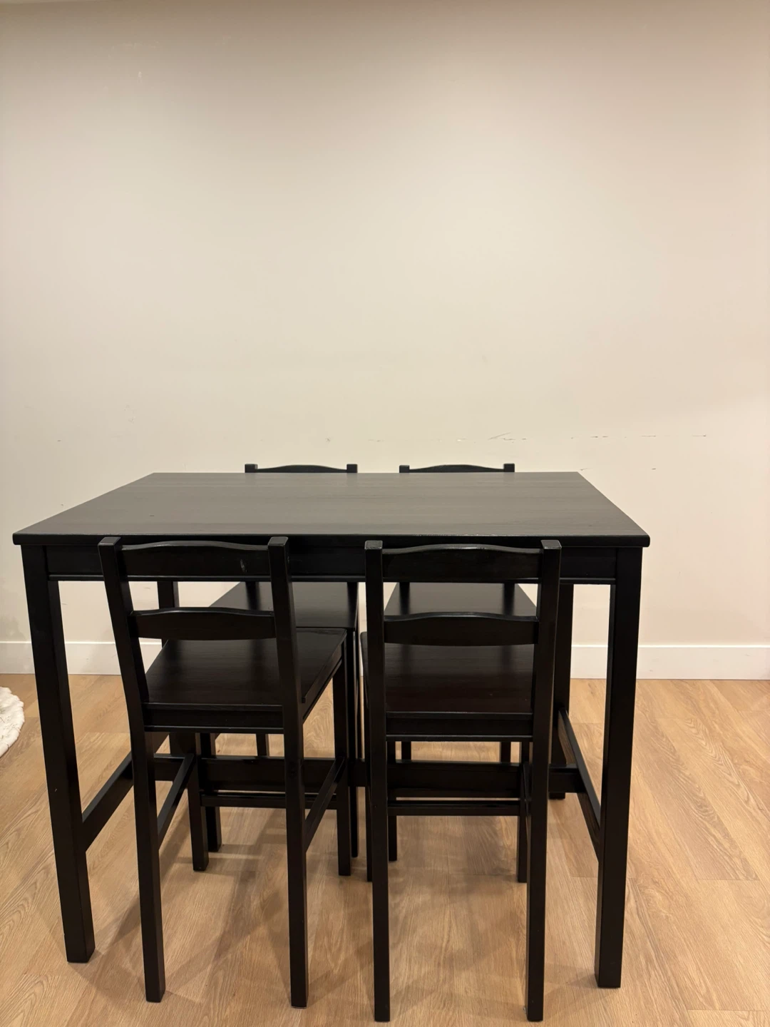 Black Counter Height Table with 4 Chairs - photo 3