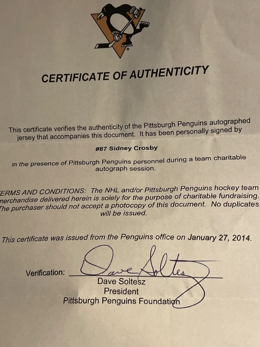 Reebok Pittsburgh Penguins Crosby #87 Jersey - XL image indicator(8)