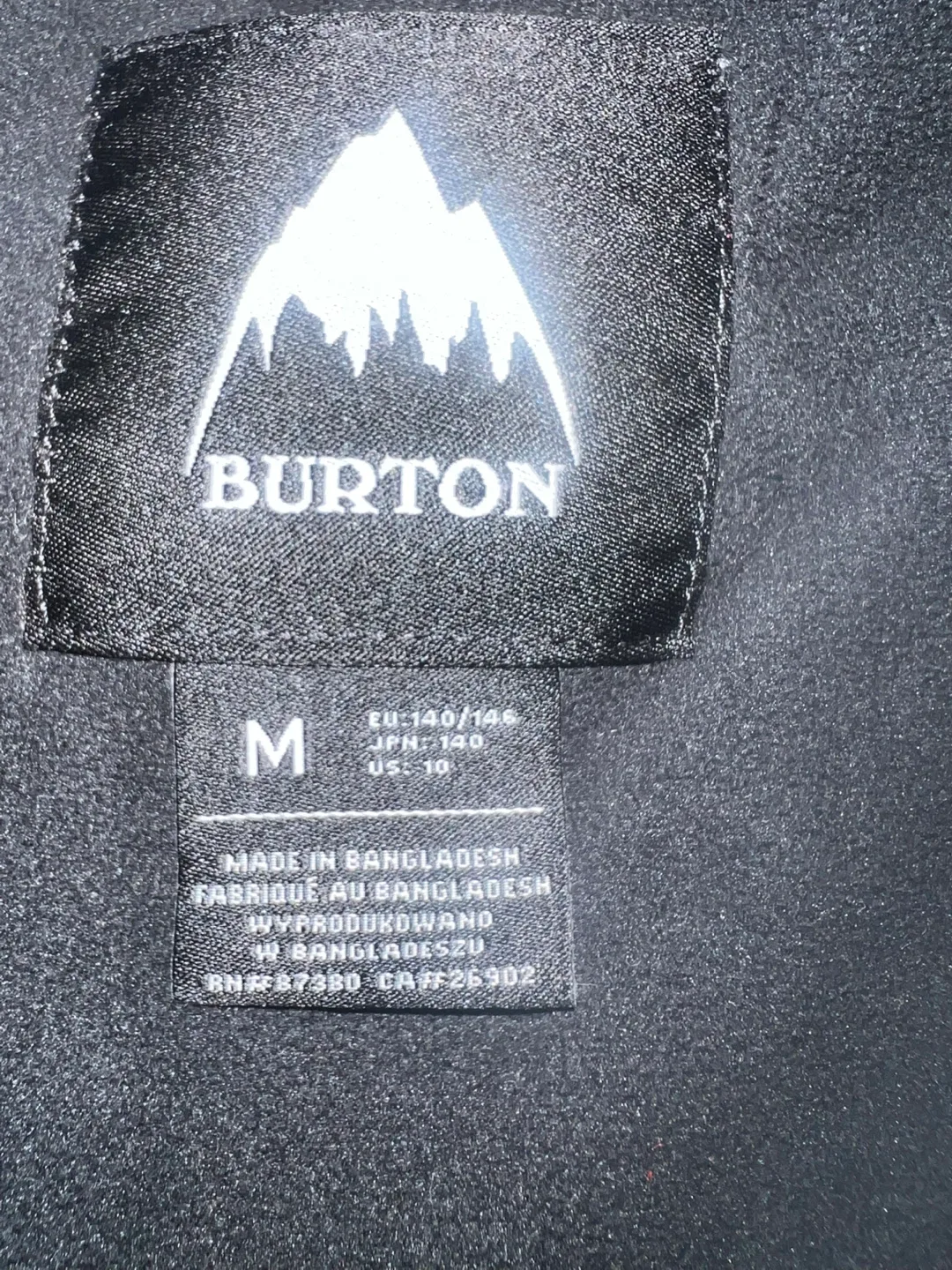 Burton Black & Grey Jacket - Size M Boys image indicator(4)