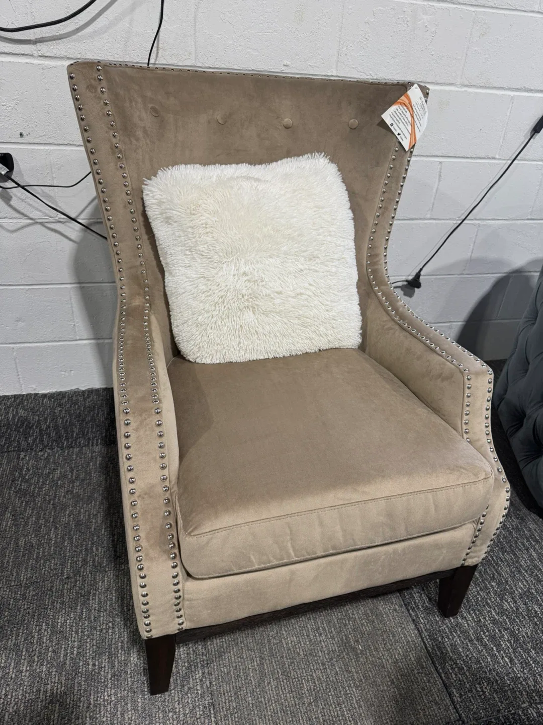 Wing back chair with higher back