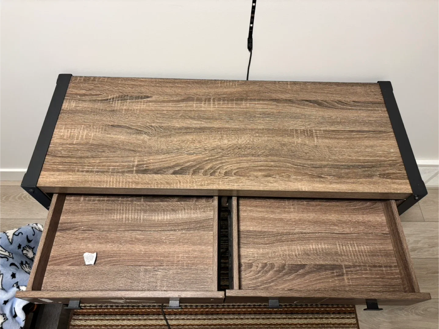 Wood & Metal Desk with Drawers image indicator(5)