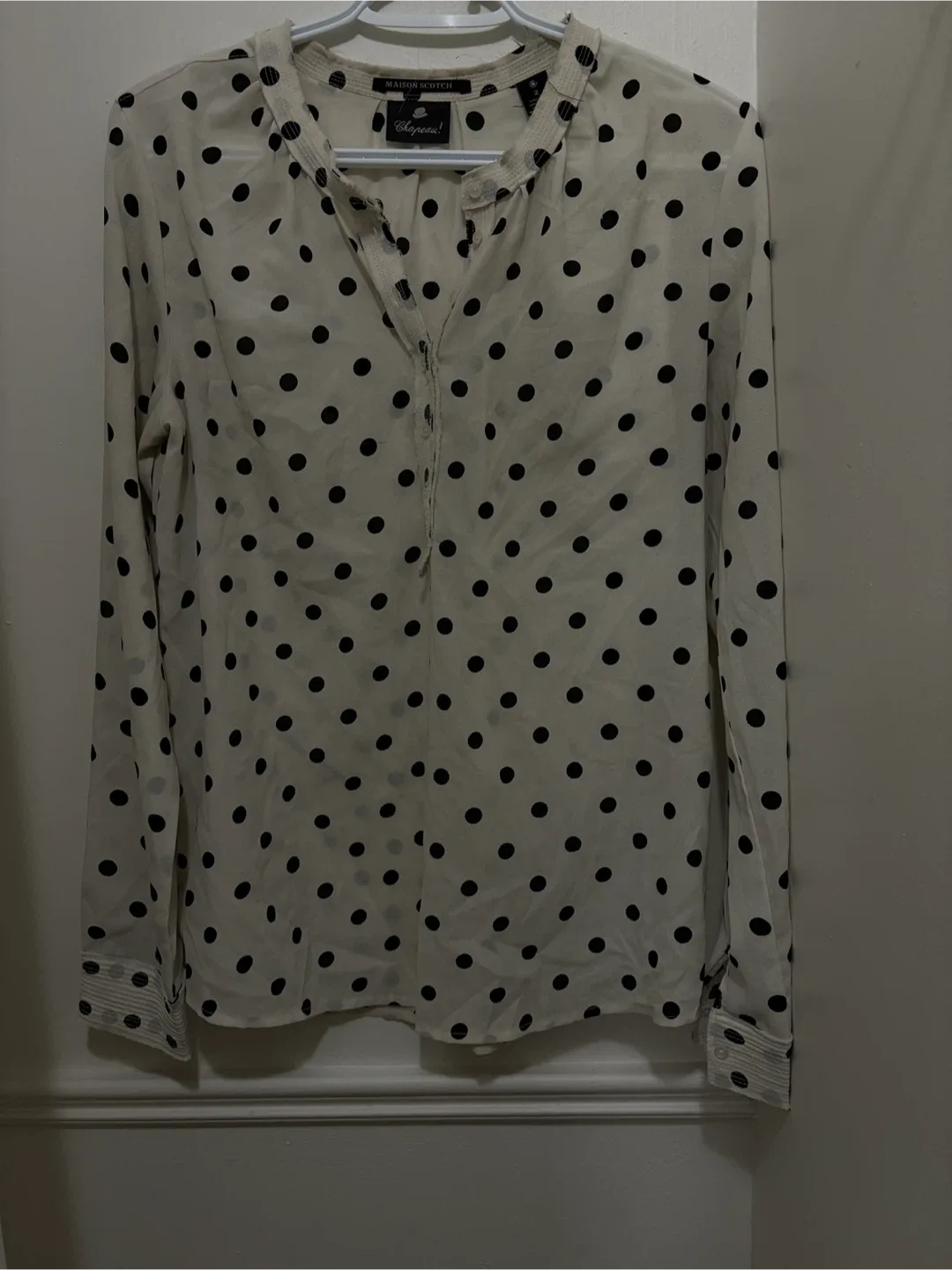 Maison Scotch Polka Dot Blouse