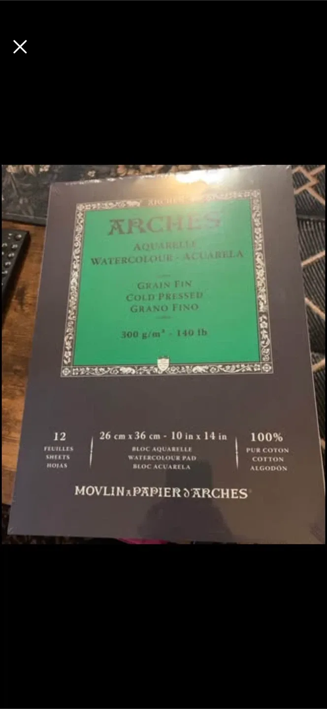 Arches Watercolor Pad lot, Cold Press, 12 Sheet pads paper 10x14