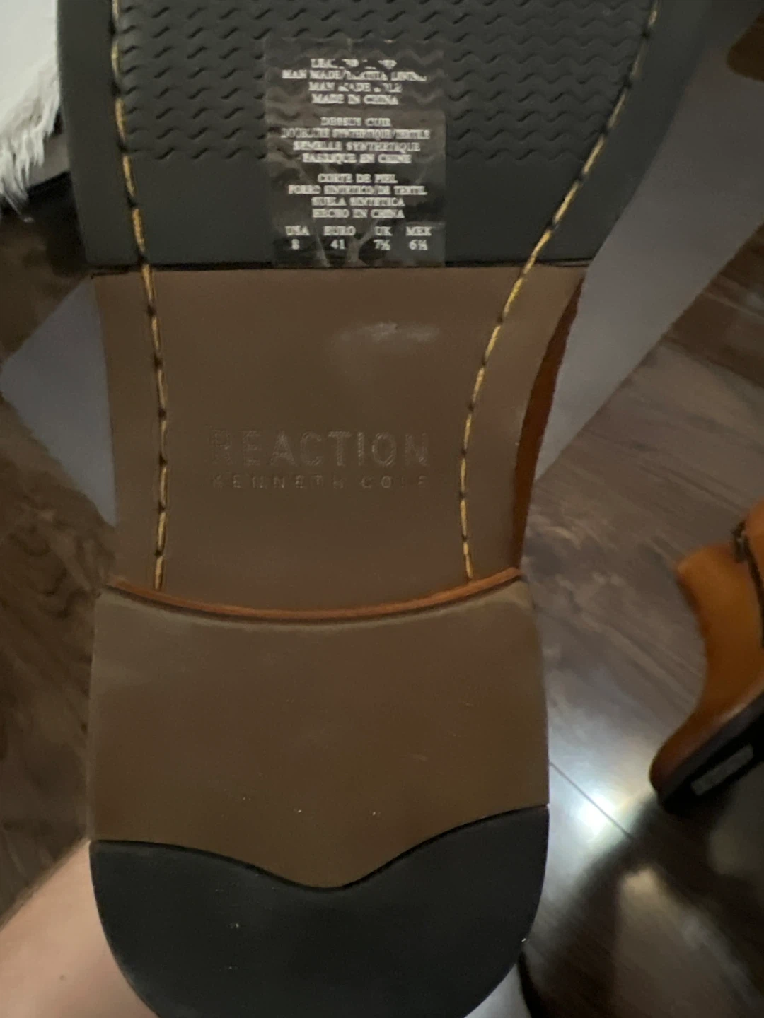 Reaction Kenneth Cole Brown Leather Boots Size 8 - photo 4