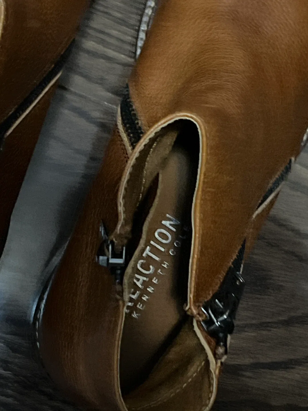 Reaction Kenneth Cole Brown Leather Boots Size 8 image indicator(2)