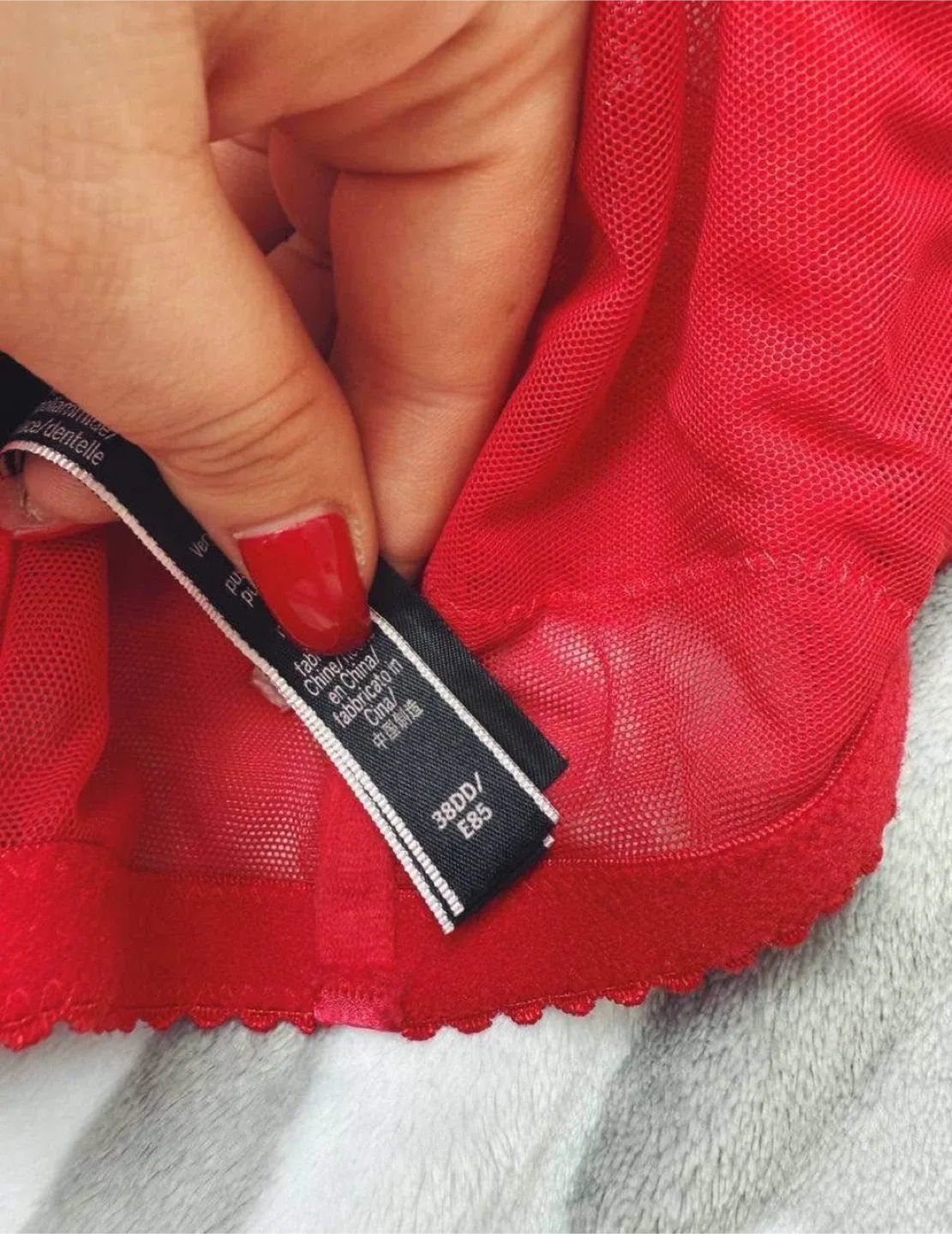 Victoria's Secret Red Lace Corset push up, 38 DD(E) image indicator(3)