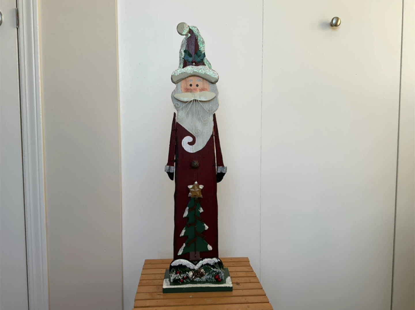 Christmas Wood and Metal Santa Claus