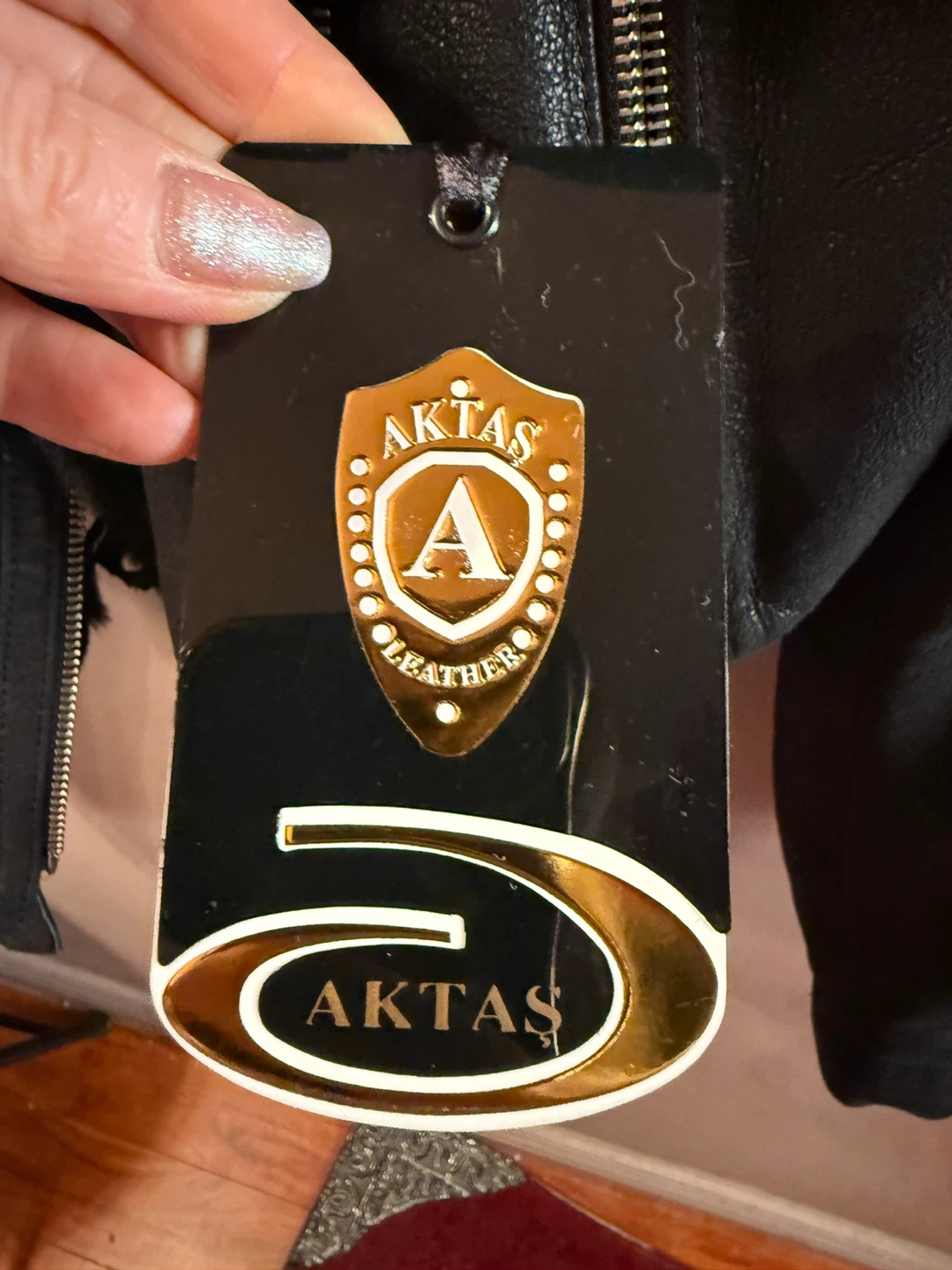 AKTAS Leather Black Jacket with Fur Collar - photo 4