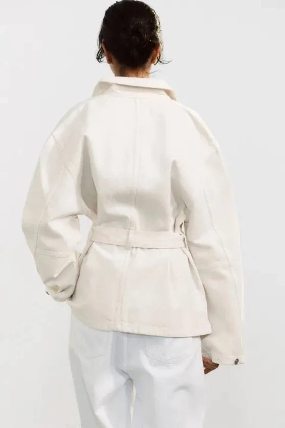 Denim jacket with belt ZARA, XXL(good for XL) image indicator(4)