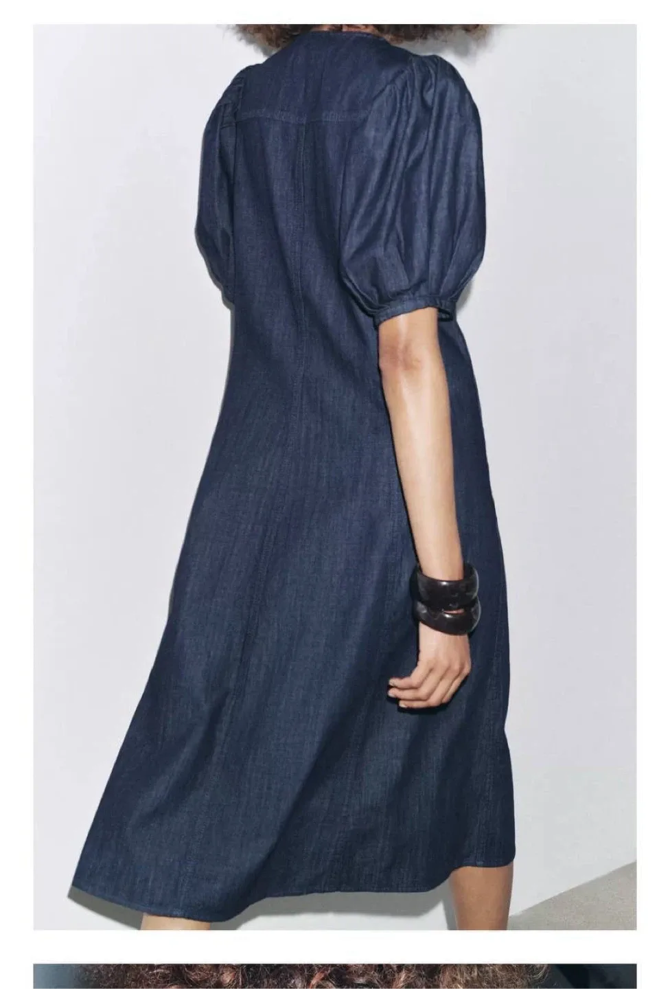 Zara Denim Midi Dress - size XXL(XL) image indicator(3)