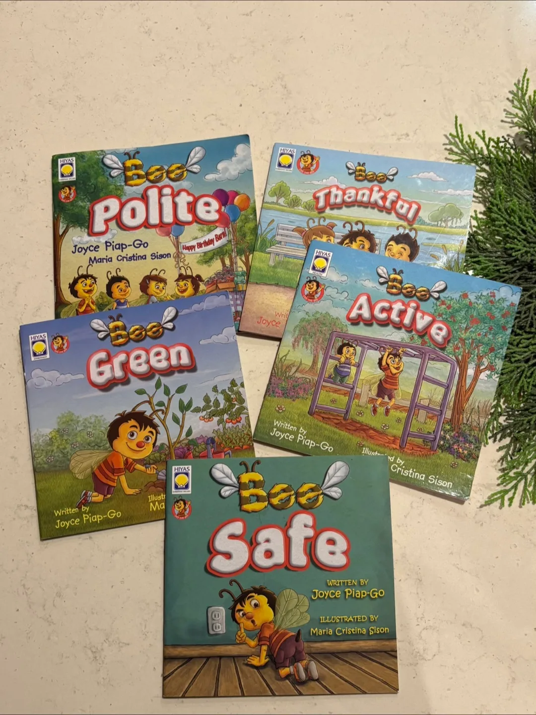 5 Bee Safe, Thankful, Active, Green, Polite Book Set