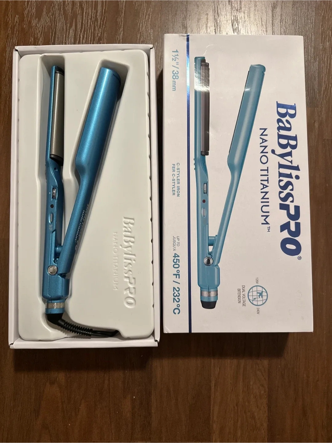 BabylissPRO Nano Titanium 1 1/2" Curling Iron - New!