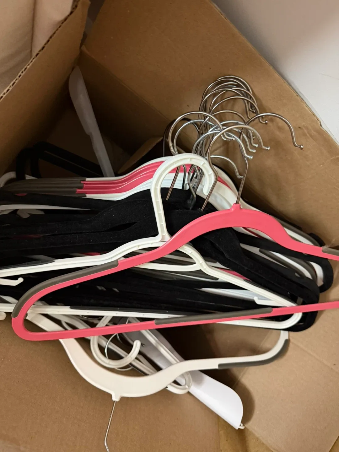 Clothing Hangers - Pink, White, Black