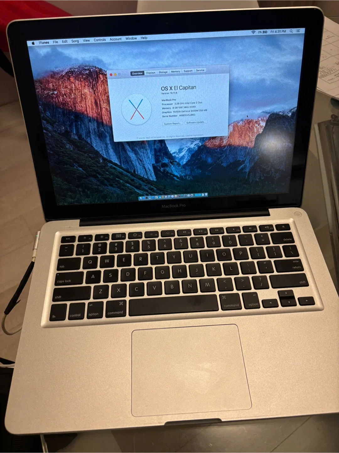 MacBook Pro, 13.3-inch, 8GB RAM, 160GB Storage