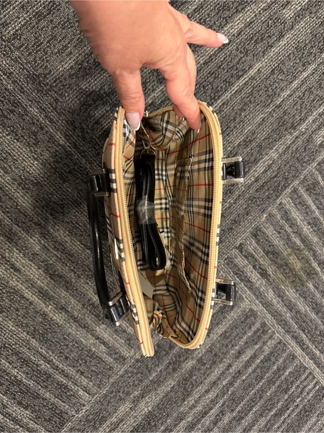 Burberry Plaid Handbag image indicator(2)