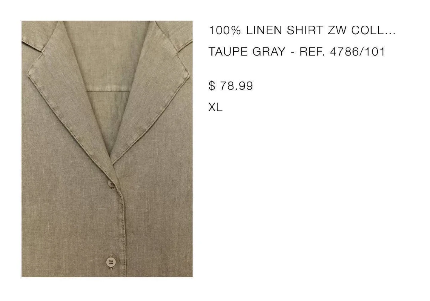 ZARA Linen Shirt - Size XL image indicator(4)