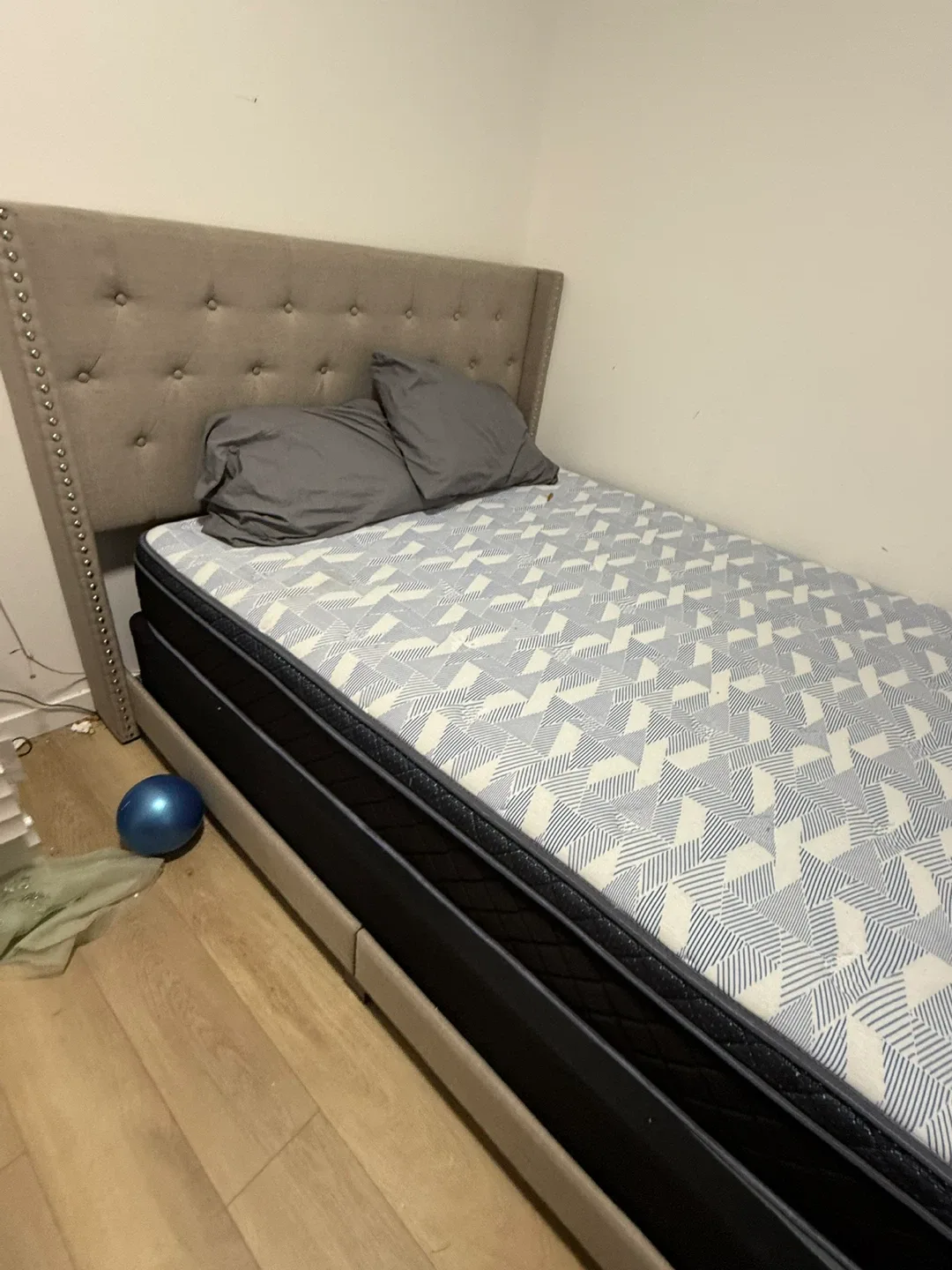 Queen Bed Frame with Mattress