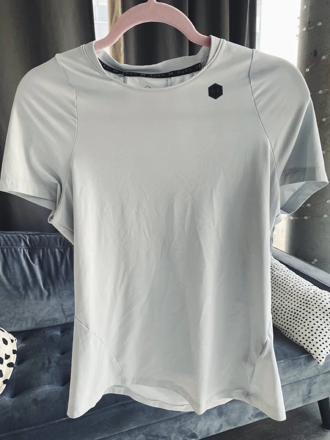 T-shirt rush top gray / orange L, Under Armour image indicator(6)