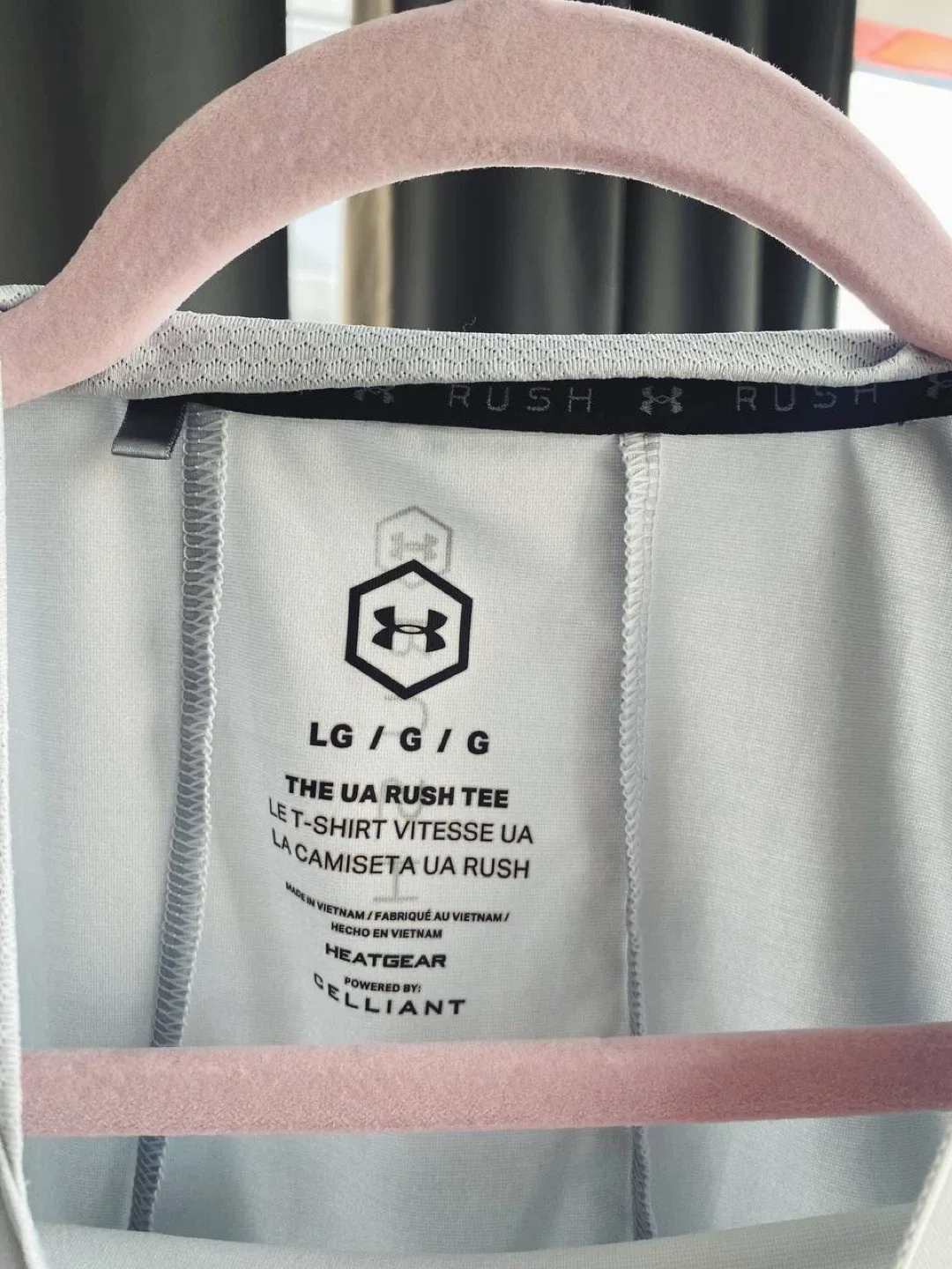 T-shirt rush top gray / orange L, Under Armour image indicator(8)