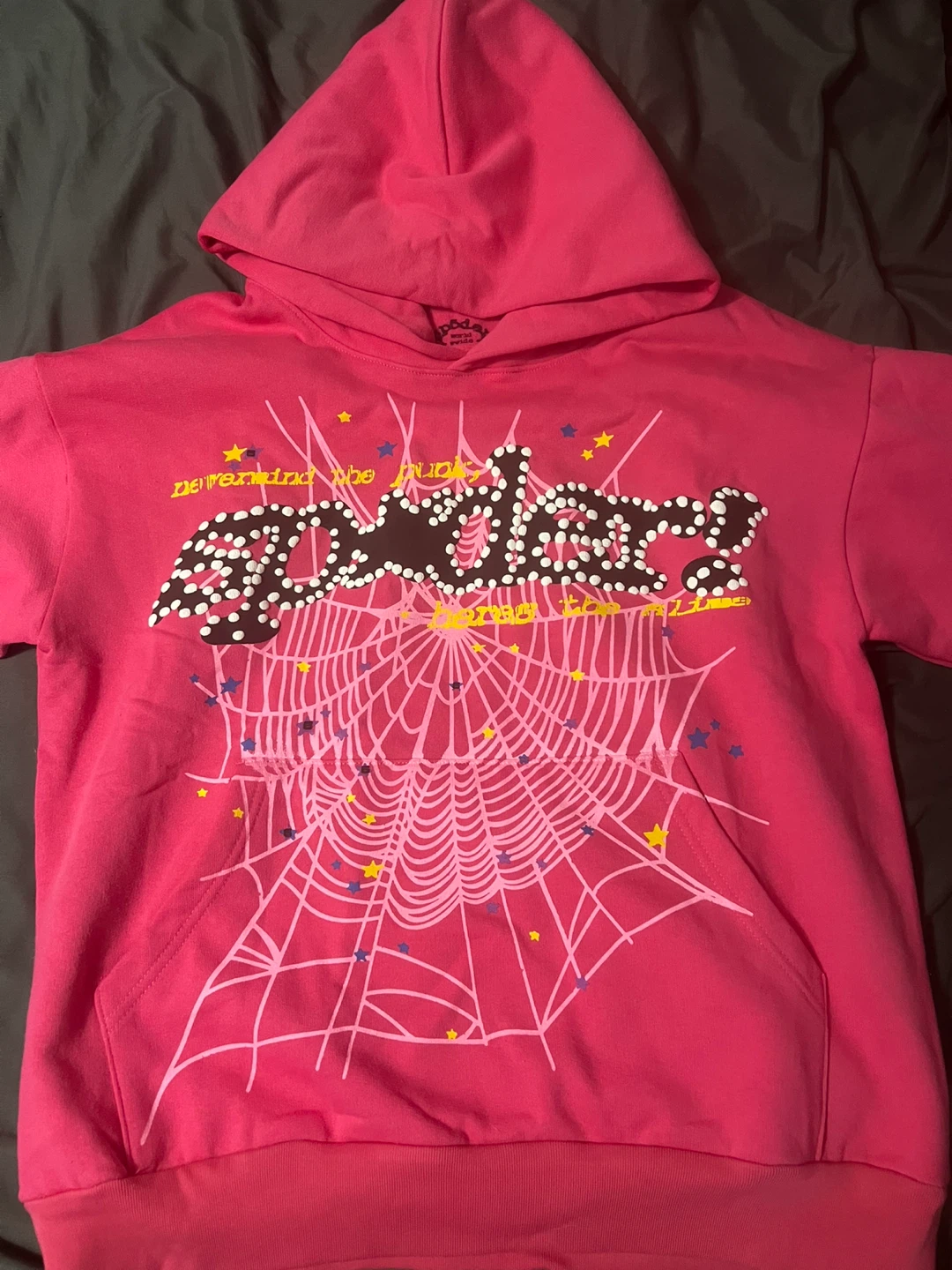 Sp5der Pink Hoodie Size S