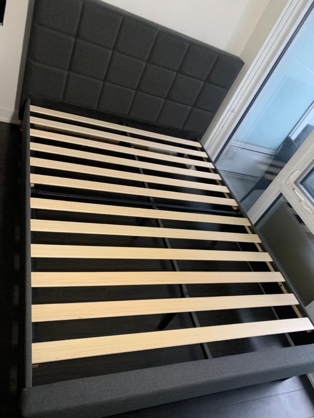 Queen Size Bed Frame - Dark Grey #Cleanout image indicator(3)