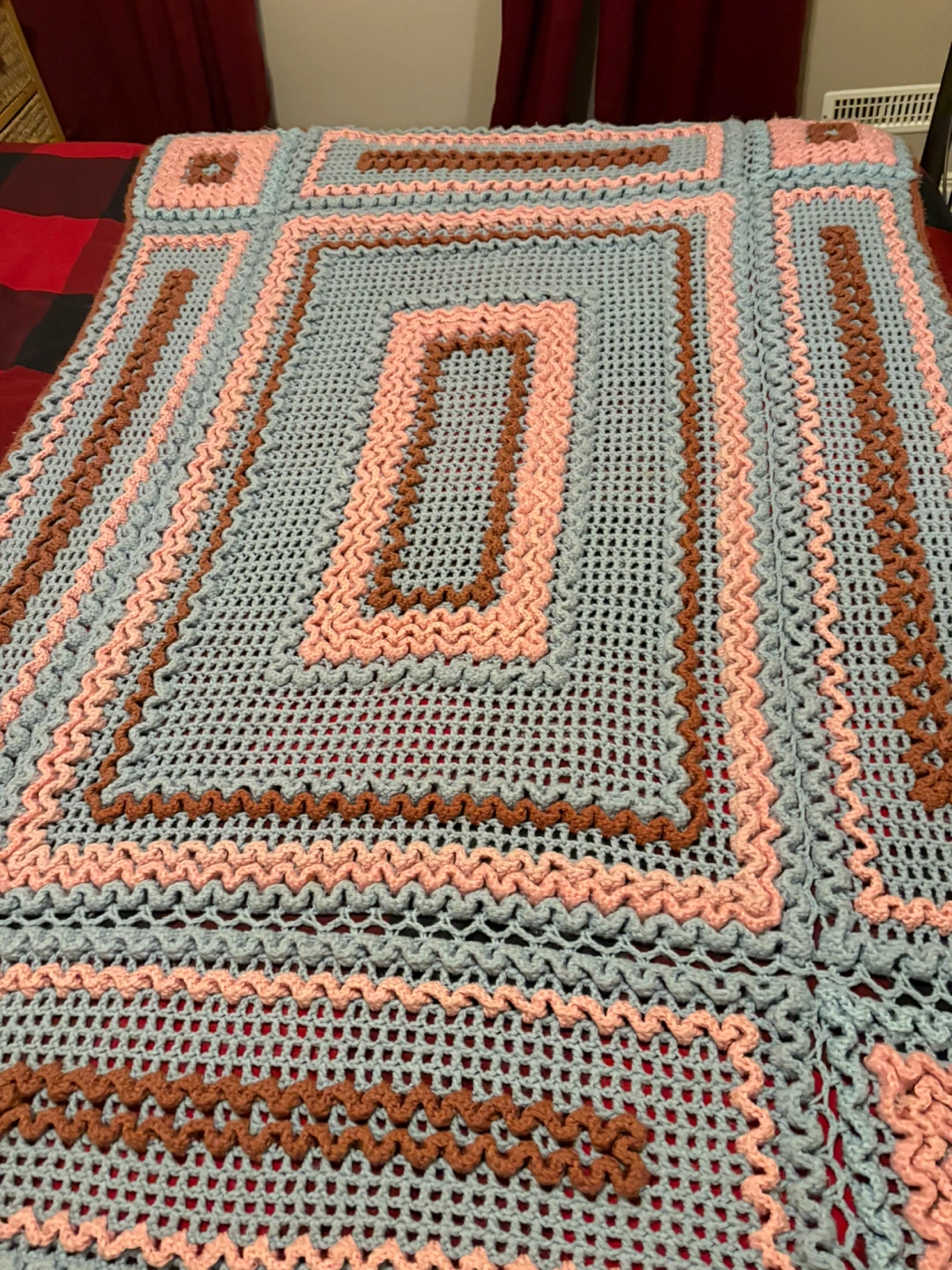 Handmade Crocheted Blanket & Pillows - photo 2