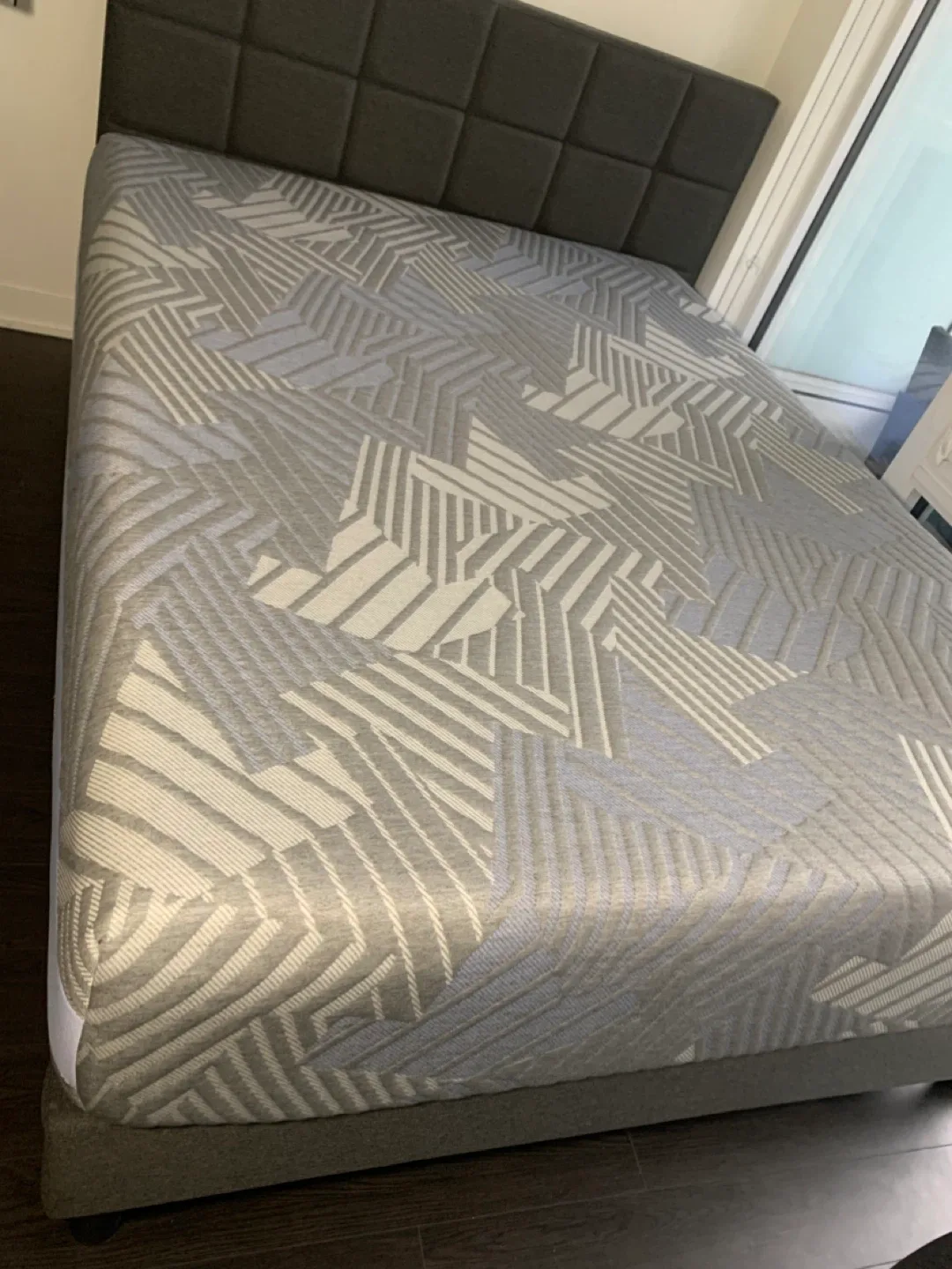 Grey Patterned Mattress  #Cleanout