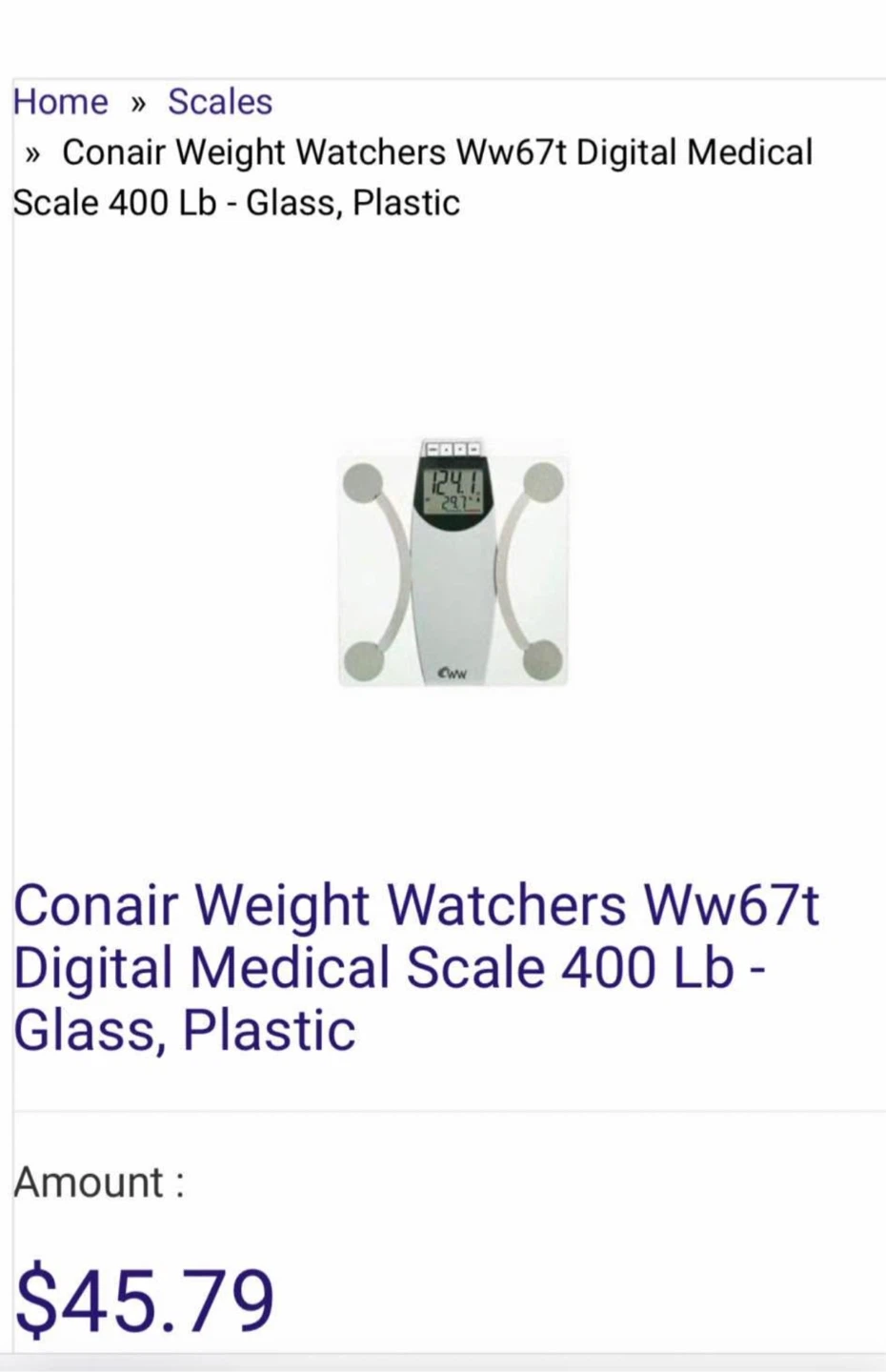 Weight Watchers WW67T Digital Scale - photo 2