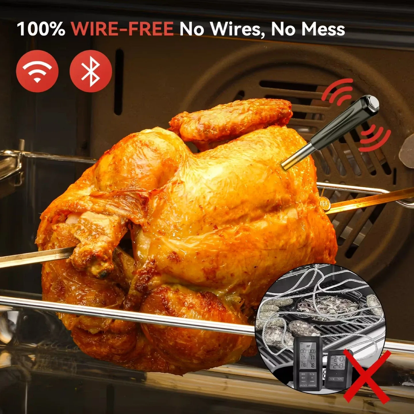 Wireless Smart Meat Thermometer image indicator(4)