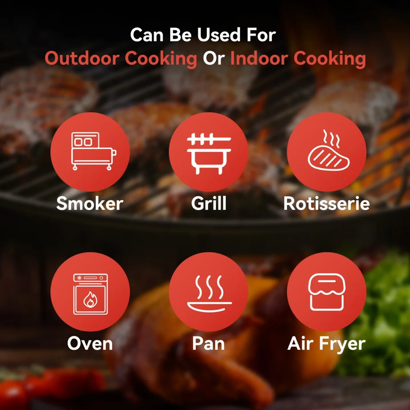 Wireless Smart Meat Thermometer image indicator(6)