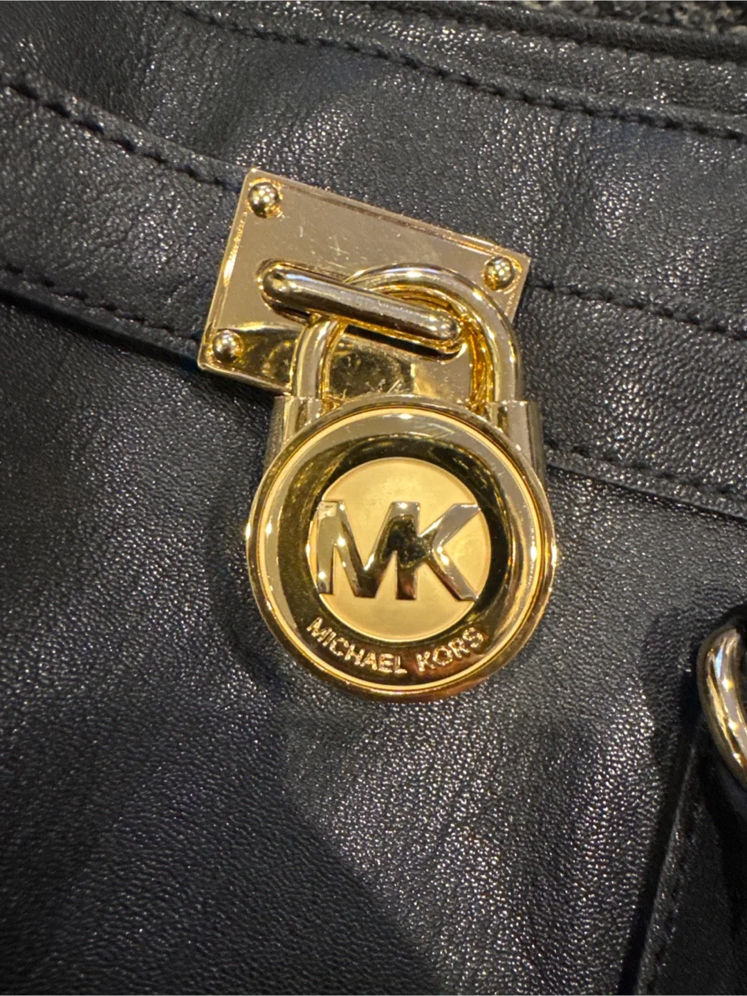 Michael Kors Black Leather Satchel image indicator(2)