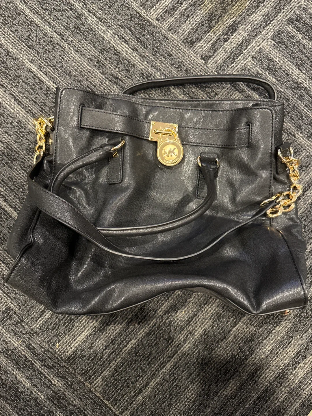 Michael Kors Black Leather Satchel