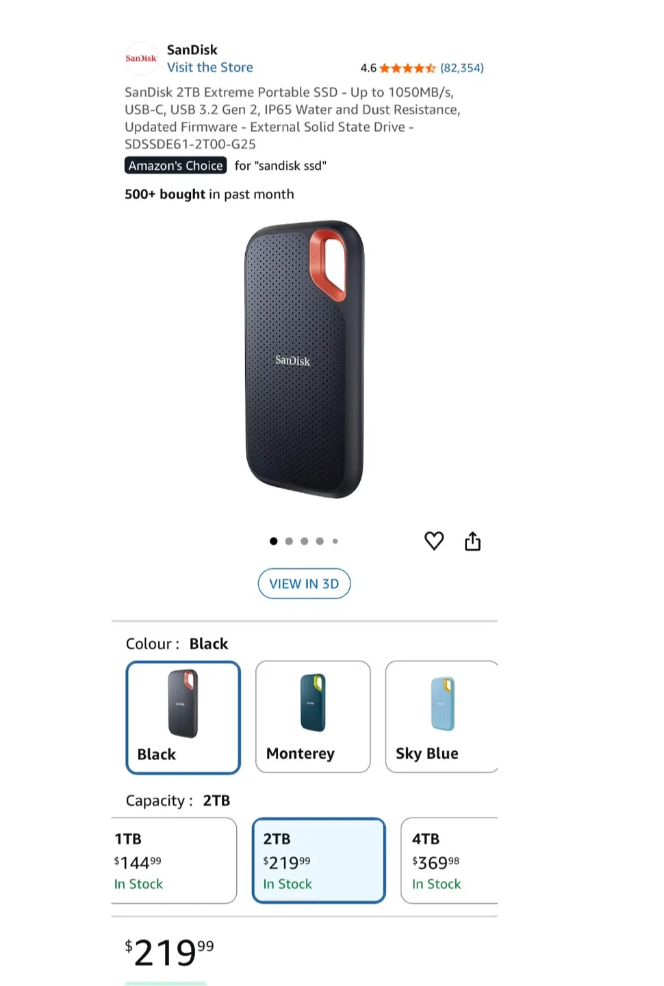 SanDisk 2TB Extreme Portable SSD
